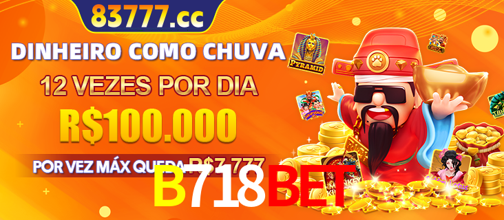 Banner do programa de recompensas Recomende para amigos do B718BET, detalhando os bônus por convidar amigos, com prêmios que chegam a R$288.888.