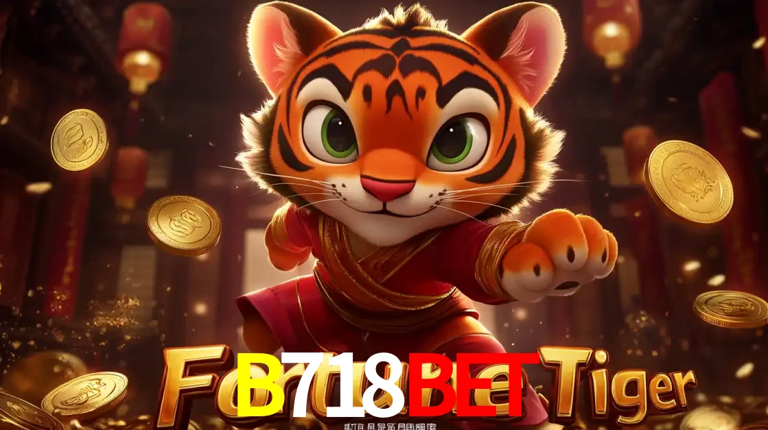 O carismático mascote do jogo de slot Fortune Tiger, um tigre fofo em pose de artes marciais, pronto para trazer sorte e multiplicadores de ganhos no cassino online B718BET.