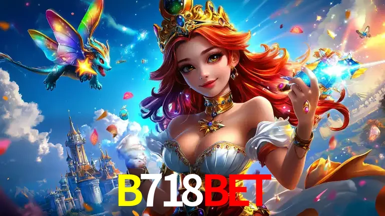 A princesa de um reino de fantasia mágico, com seu pequeno dragão, apresentando um mundo de prêmios encantados nos jogos de caça-níqueis do cassino B718BET.